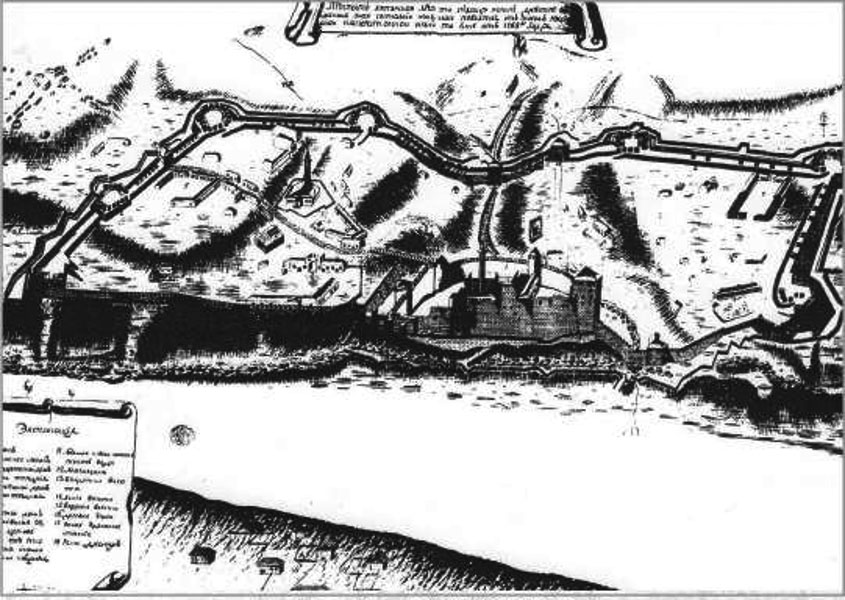 План Хотинської фортеці 1769 р. (взято з сайту https://hghstories.com)