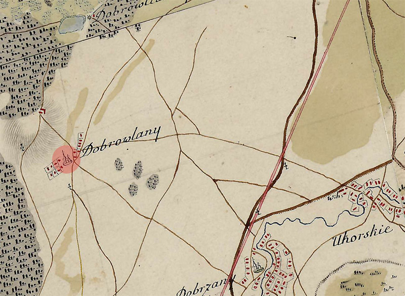 фрагмент мапи Galizien und Lodomerien (1779–1783) - First Military Survey