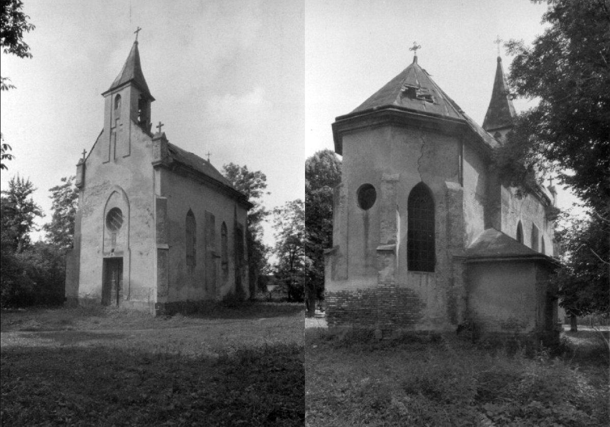 Каплиця у Ілавче. Фото 1997 року (Джерело: Kościoły i klasztory rzymskokatolickie dawnego województwa ruskiego)